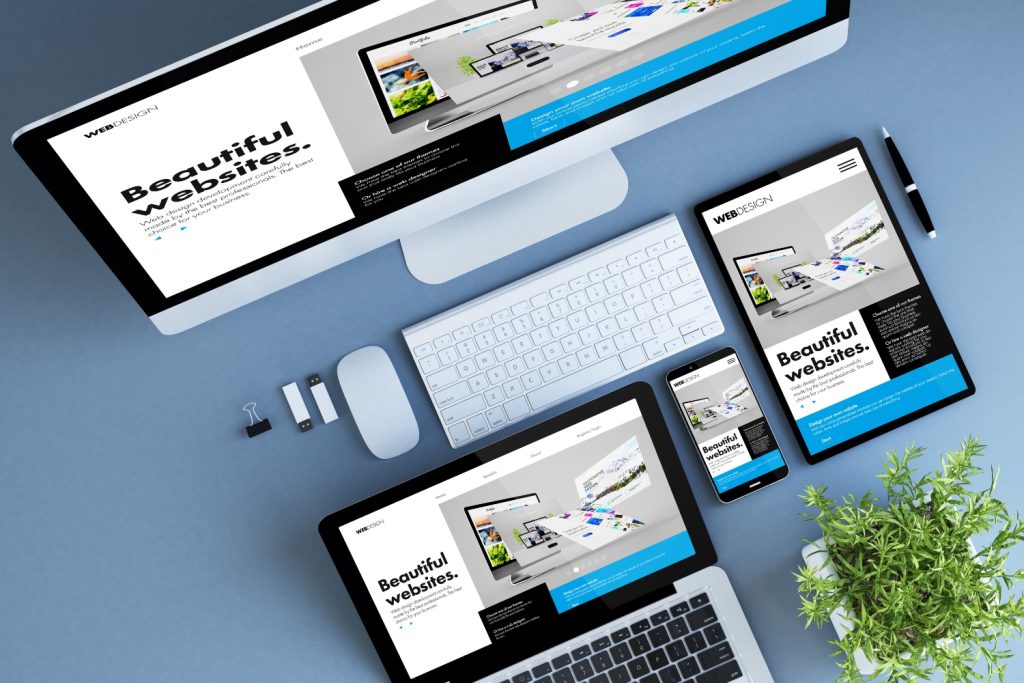 Website homepages in different devices
